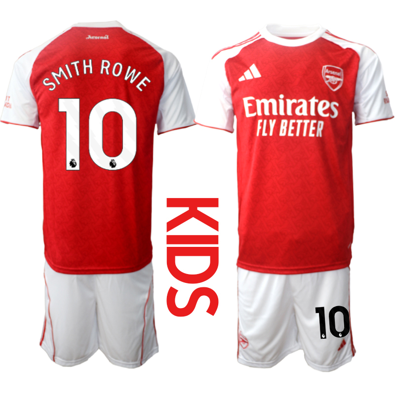 Youth 2025-2026 Club Arsenal home red #10 Soccer Jersey 01
